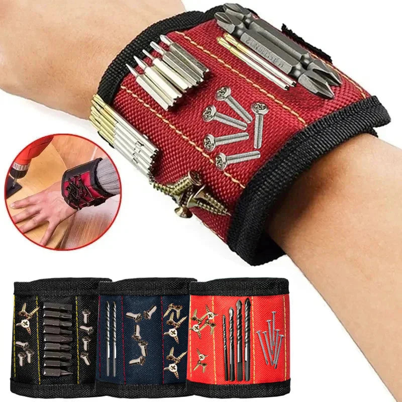 Strong Magnetic Wristband โ Portable Tool Bag for Holding Screws, Nails, Nuts, Bolts, and Drill Bits
