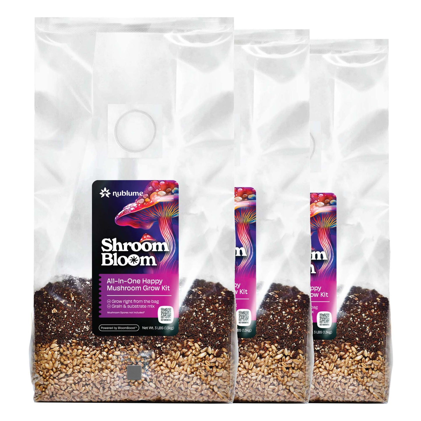 All-natural mushroom grow kit by Nublume Mushroom in eco-friendly packaging, ideal for beginners