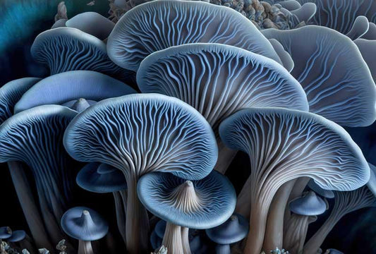 Blue Oyster Mushroom Flush - How to Grow Oyster Mushrooms